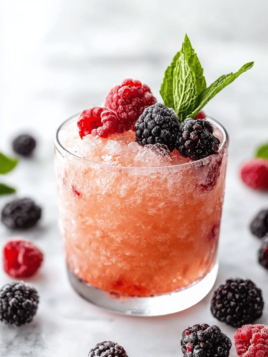 Unconventional Berry-Infused Rum Slushie for Summer Breezes