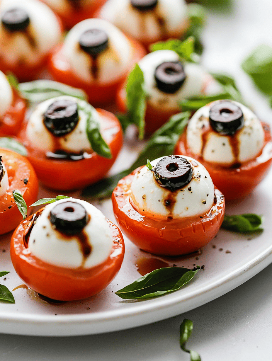 Spooky & Sleek: Halloween Eyeball Caprese Bites That Wow
