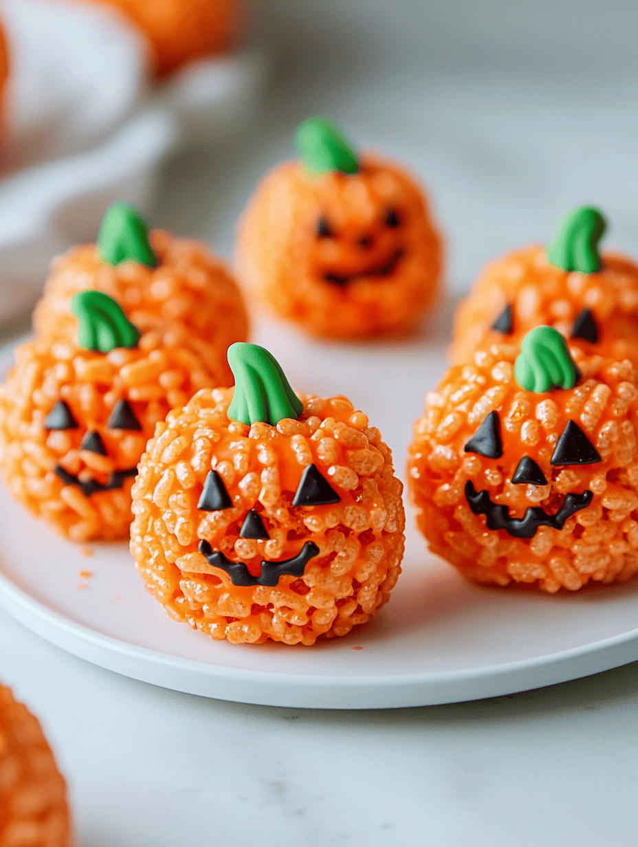Spooky-Sweet Halloween Pumpkin Rice Krispie Treats