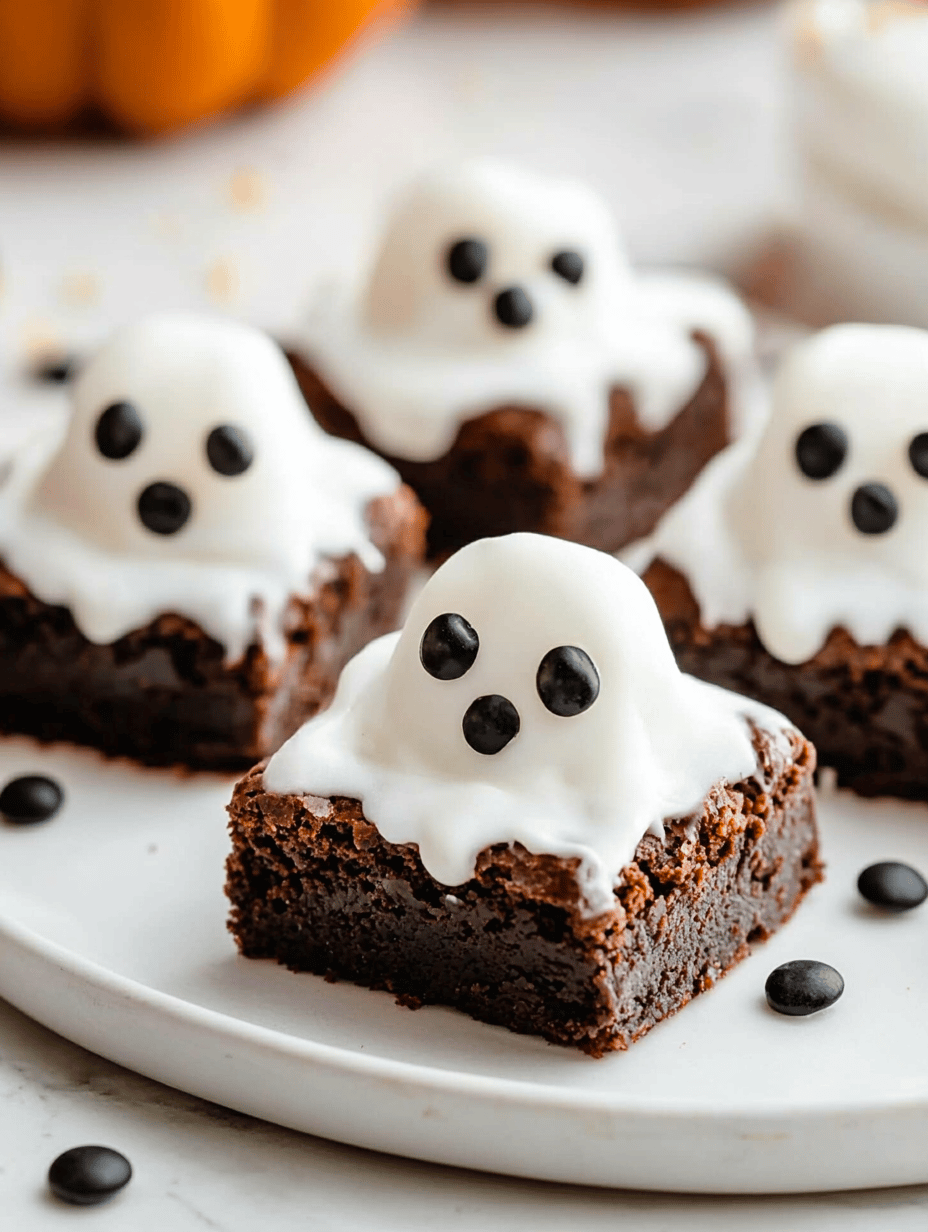 Eerie Sweetness: Halloween Ghost Brownies