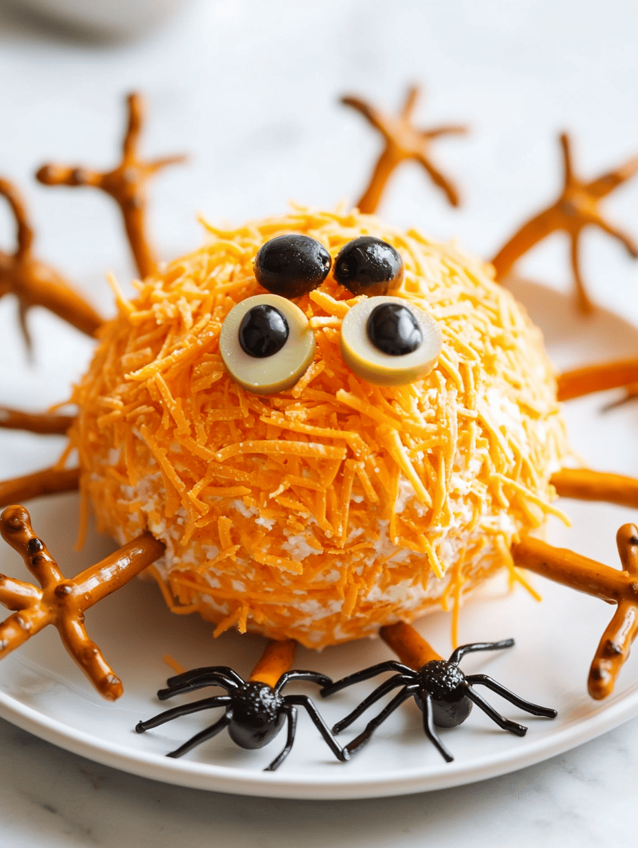 Spooky Fun: The Irresistible Halloween Spider Cheese Ball