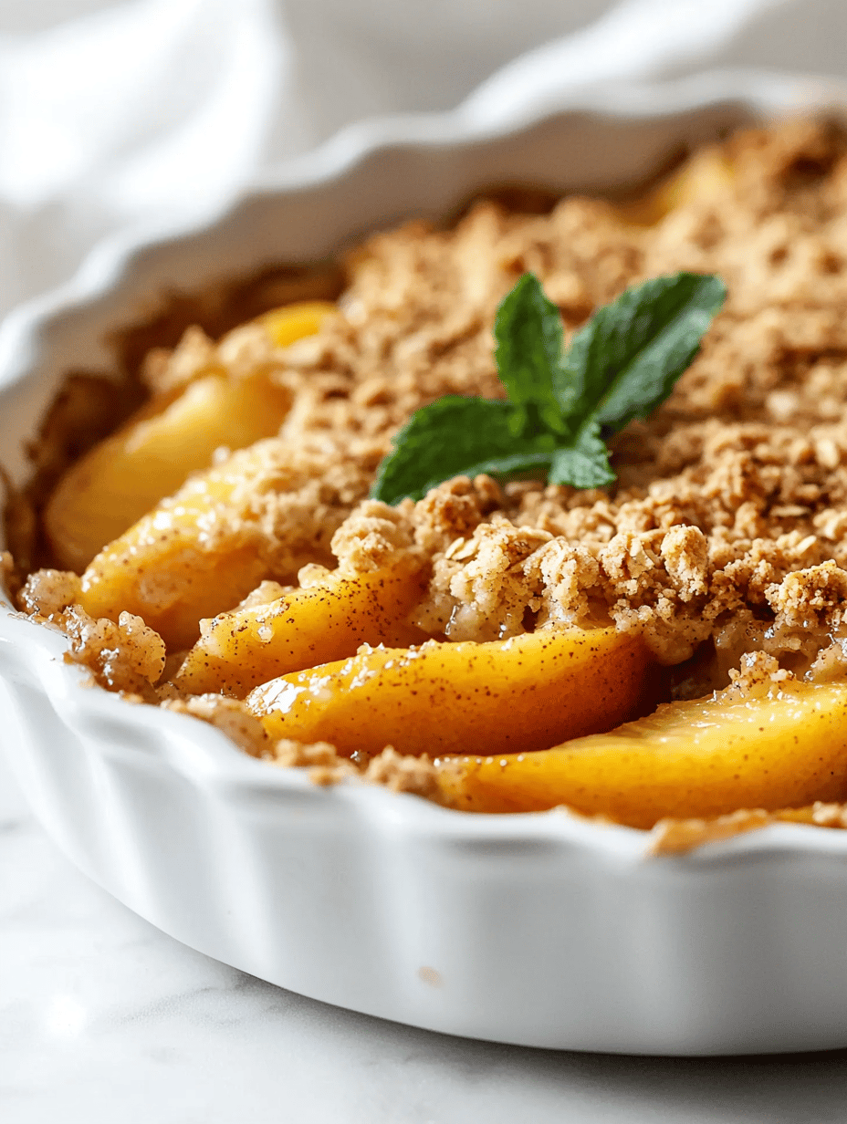 The Art of Peach Crisp: A Nostalgic Twist with a Modern Heart