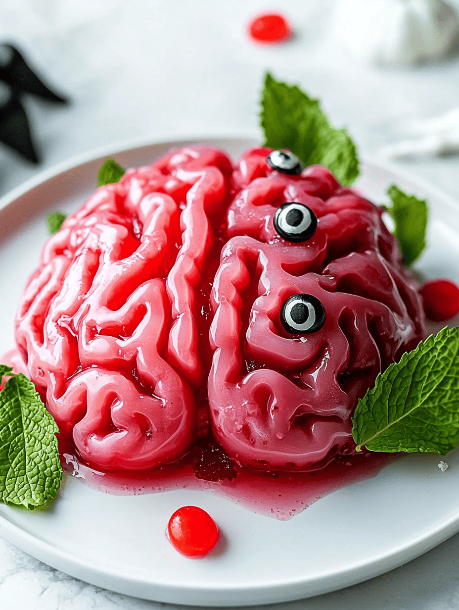 Glow in the Dark Halloween Brain Jello Mold That Spooks and Delights