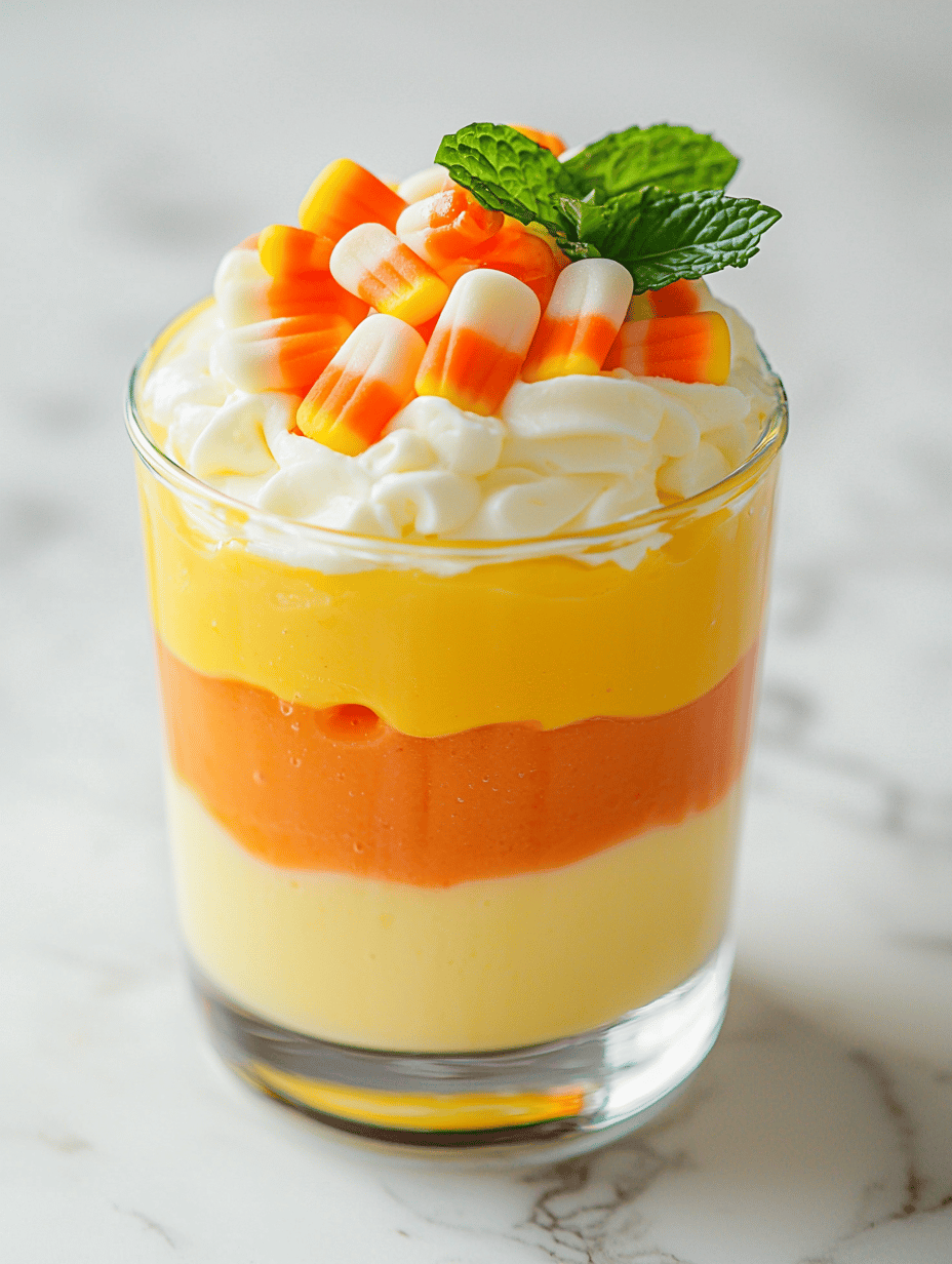 Spooky Sweetness: Halloween Candy Corn Parfaits